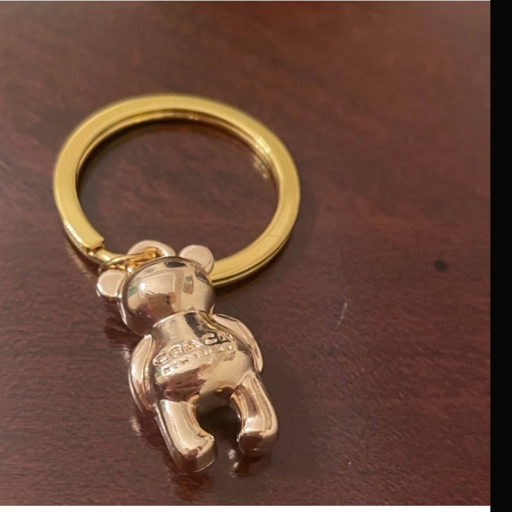 Coach Gold Bear Keychain